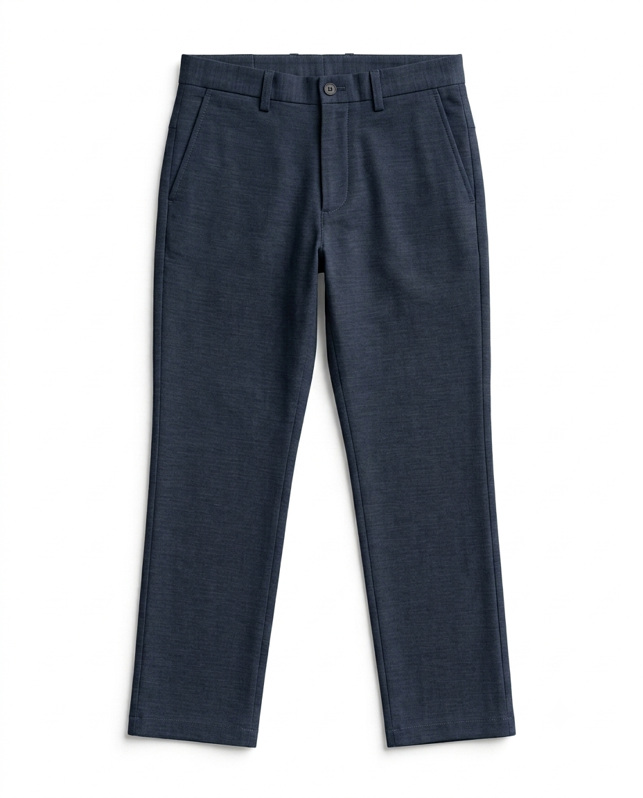 Textured Cotton-Linen Trousers