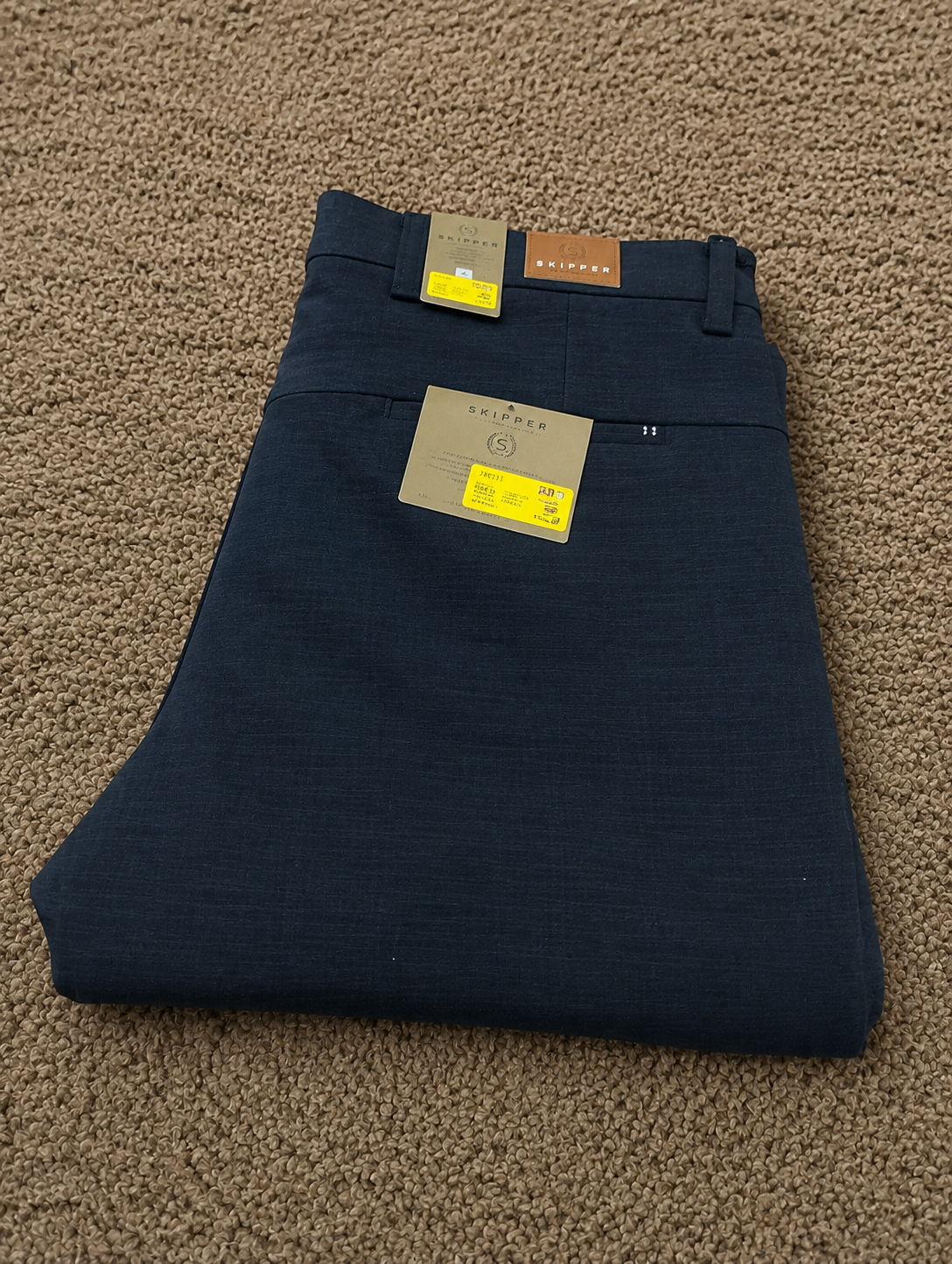 Textured Cotton-Linen Trousers