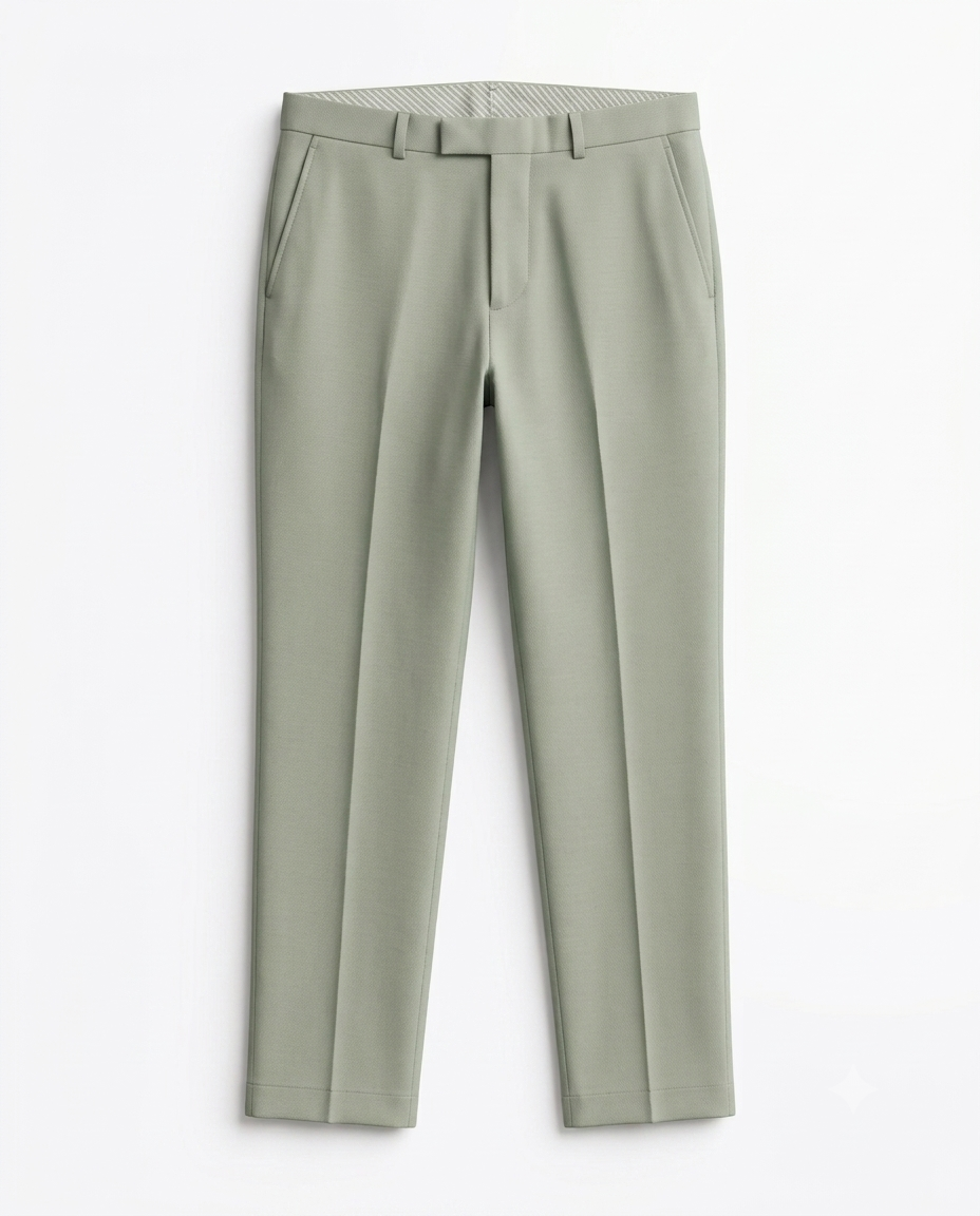 Urban Sage Green Casual & Semi-Formal Trousers