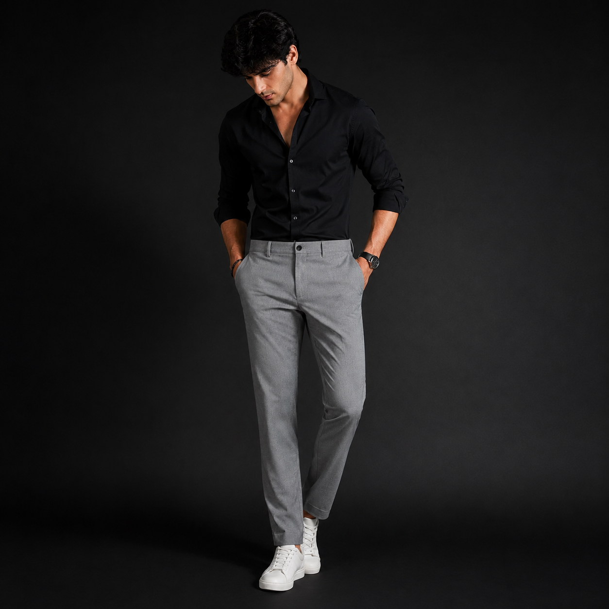Casual Trousers Slim Fit & Solid